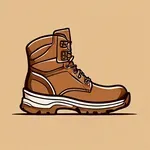 sturdy brown outdoor work boots image